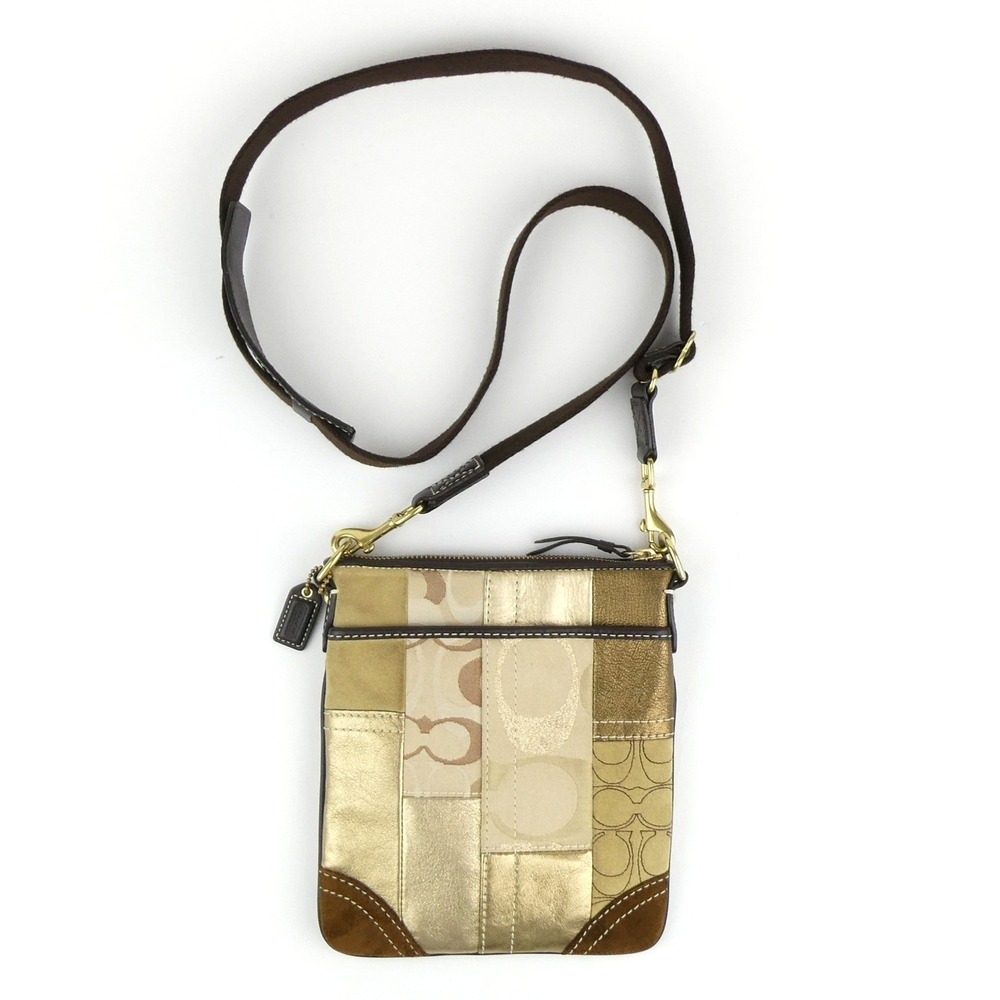 Coach Patchwork Metallic Swingpack Hipster Crossbody (2)
